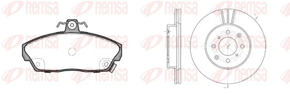 REMSA Комплект тормозов, дисковый тормозной механизм 8337.01