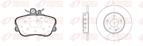 REMSA Комплект тормозов, дисковый тормозной механизм 8445.00