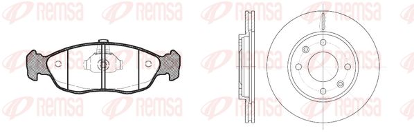 REMSA Комплект тормозов, дисковый тормозной механизм 8461.02