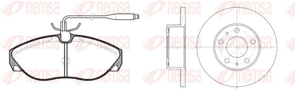 REMSA Комплект тормозов, дисковый тормозной механизм 8486.00