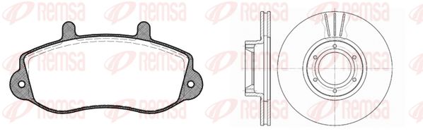 REMSA stabdžių rinkinys, diskiniai stabdžiai 8677.00