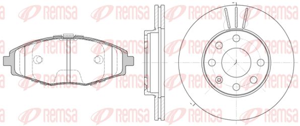 REMSA Комплект тормозов, дисковый тормозной механизм 8696.01