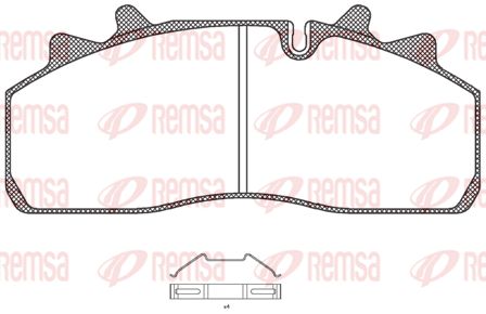 REMSA stabdžių trinkelių rinkinys, diskinis stabdys JCA 1254.00