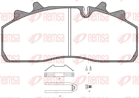 REMSA stabdžių trinkelių rinkinys, diskinis stabdys JCA 1254.80