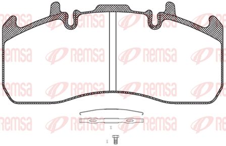 REMSA stabdžių trinkelių rinkinys, diskinis stabdys JCA 1317.00