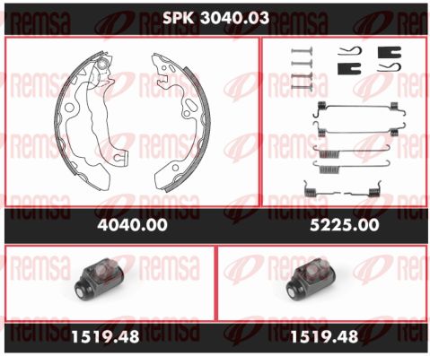 REMSA Комплект тормозов, барабанный тормозной механизм SPK 3040.03