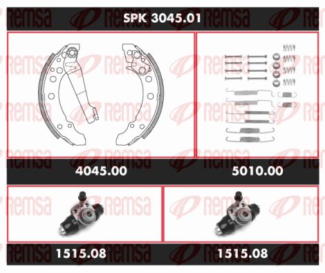 REMSA Комплект тормозов, барабанный тормозной механизм SPK 3045.01