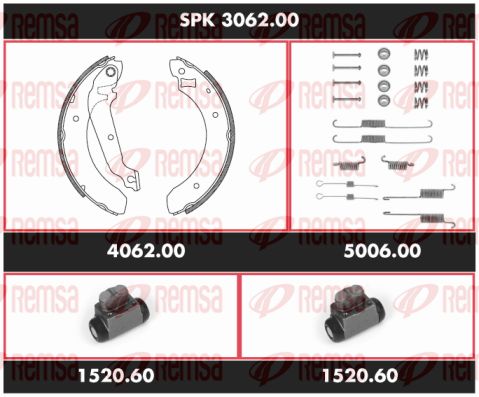 REMSA Комплект тормозов, барабанный тормозной механизм SPK 3062.00