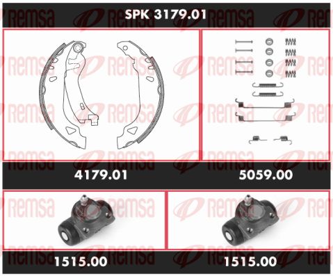 REMSA Комплект тормозов, барабанный тормозной механизм SPK 3179.01