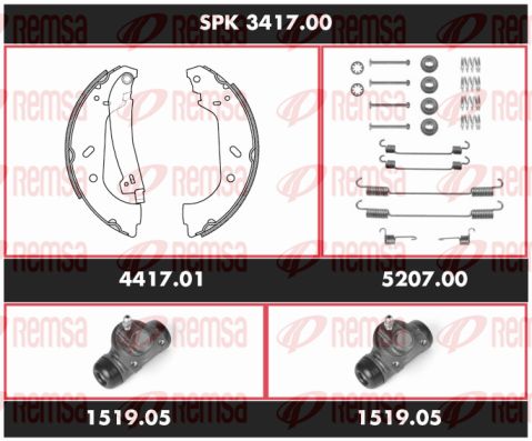 REMSA Комплект тормозов, барабанный тормозной механизм SPK 3417.00