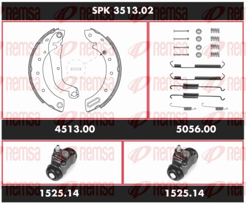 REMSA Комплект тормозов, барабанный тормозной механизм SPK 3513.02