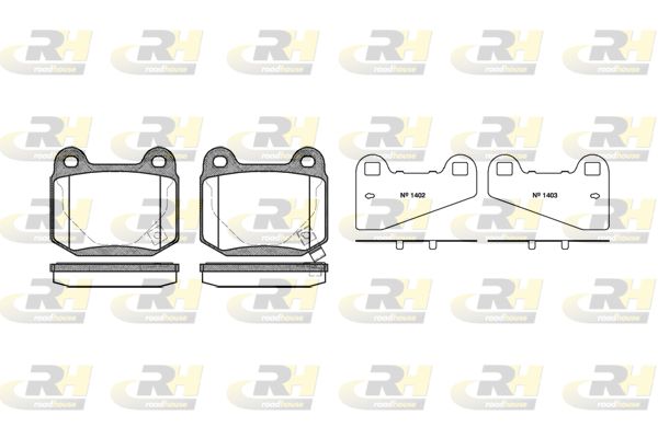 ROADHOUSE Комплект тормозных колодок, дисковый тормоз 2014.52