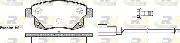 ROADHOUSE Комплект тормозных колодок, дисковый тормоз 21252.02