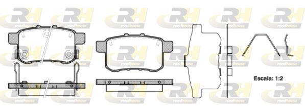 ROADHOUSE Комплект тормозных колодок, дисковый тормоз 21332.12