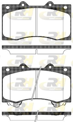 ROADHOUSE Комплект тормозных колодок, дисковый тормоз 21506.02