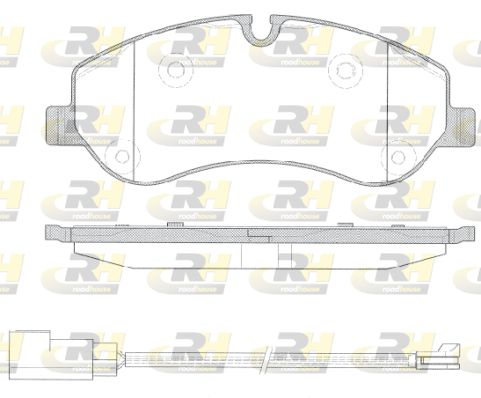 ROADHOUSE Комплект тормозных колодок, дисковый тормоз 21520.02