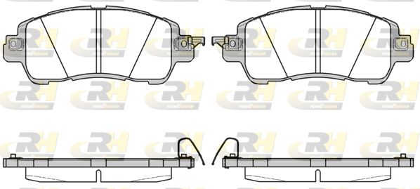ROADHOUSE Комплект тормозных колодок, дисковый тормоз 21656.04