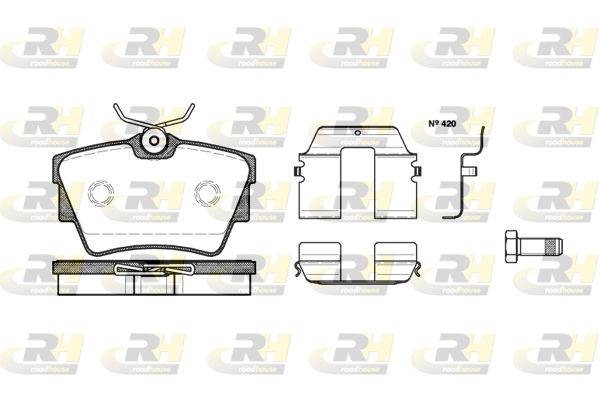 ROADHOUSE Комплект тормозных колодок, дисковый тормоз 2591.20