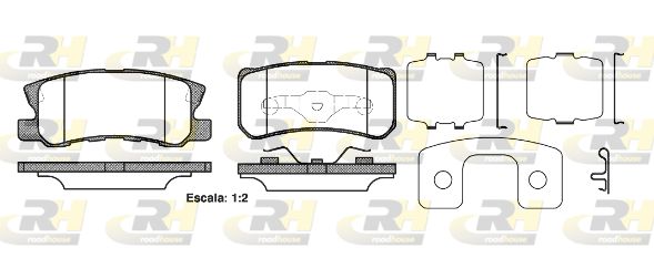 ROADHOUSE Комплект тормозных колодок, дисковый тормоз 2803.22