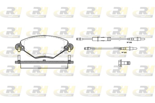 ROADHOUSE Комплект тормозных колодок, дисковый тормоз 2828.04