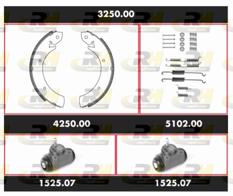 ROADHOUSE Комплект тормозов, барабанный тормозной механизм 3250.00