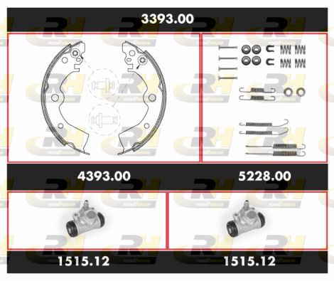 ROADHOUSE stabdžių rinkinys, būgniniai stabdžiai 3393.00