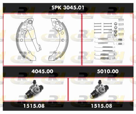 ROADHOUSE Комплект тормозов, барабанный тормозной механизм SPK 3045.01