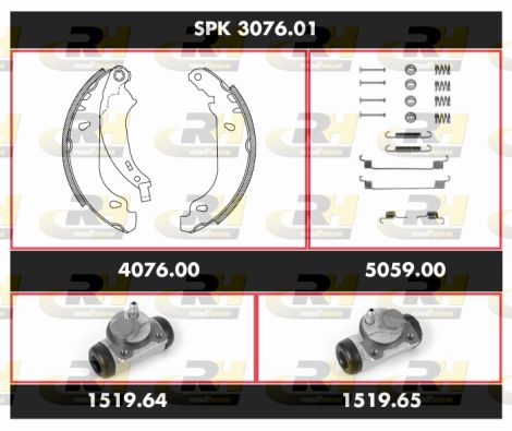 ROADHOUSE stabdžių rinkinys, būgniniai stabdžiai SPK 3076.01