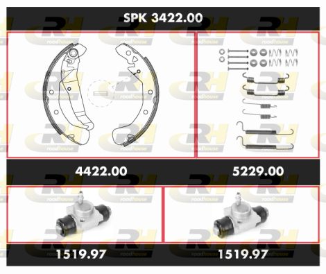 ROADHOUSE stabdžių rinkinys, būgniniai stabdžiai SPK 3422.00