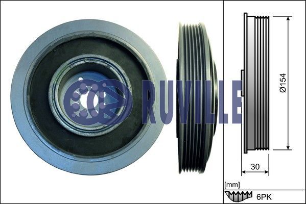 RUVILLE Ременный шкив, коленчатый вал 515407
