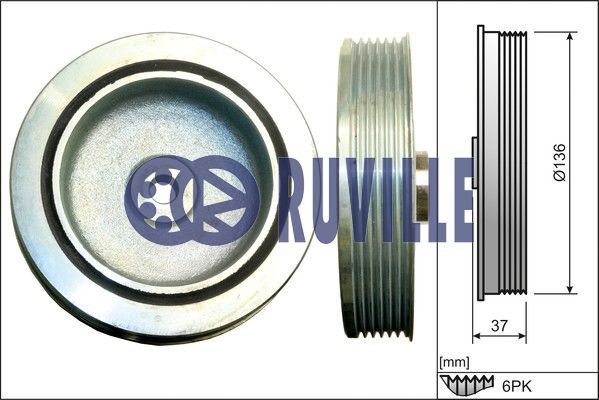 RUVILLE Ременный шкив, коленчатый вал 515504