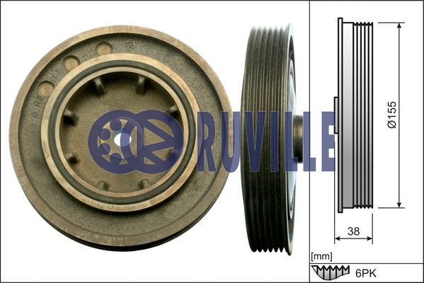 RUVILLE Ременный шкив, коленчатый вал 515512