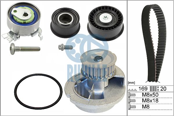 RUVILLE Водяной насос + комплект зубчатого ремня 55327712