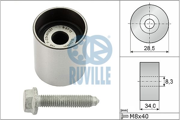 RUVILLE kreipiantysis skriemulys, paskirstymo diržas 55465