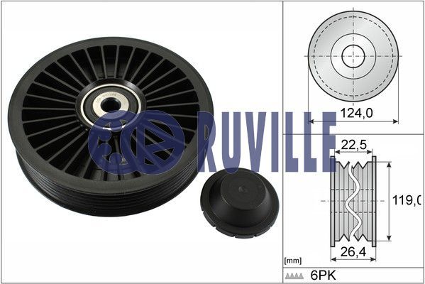 RUVILLE kreipiantysis skriemulys, V formos rumbuotas dirža 55546