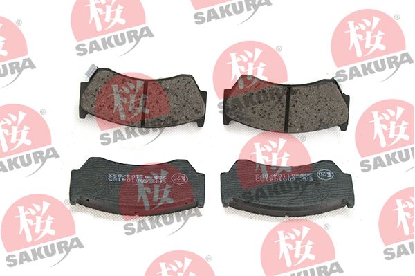 SAKURA Комплект тормозных колодок, дисковый тормоз 600-10-4185