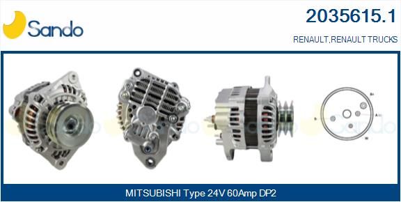 SANDO kintamosios srovės generatorius 2035615.1