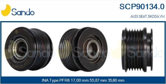 SANDO Ременный шкив, генератор SCP90134.0