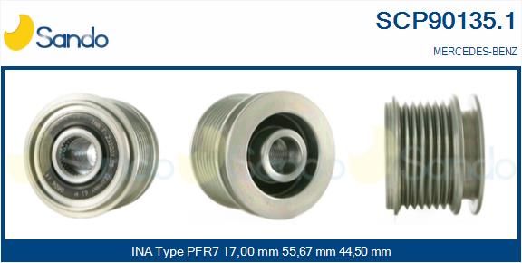 SANDO Ременный шкив, генератор SCP90135.1