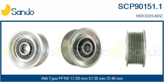 SANDO Ременный шкив, генератор SCP90151.1