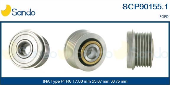 SANDO Ременный шкив, генератор SCP90155.1