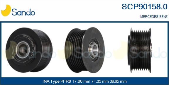 SANDO Ременный шкив, генератор SCP90158.0