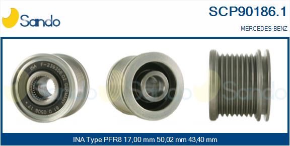 SANDO Ременный шкив, генератор SCP90186.1