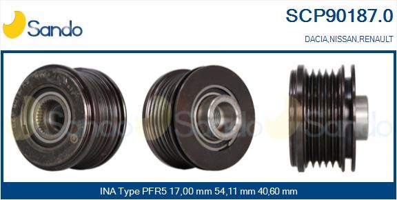 SANDO Ременный шкив, генератор SCP90187.0