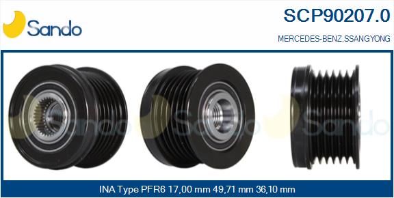 SANDO Ременный шкив, генератор SCP90207.0