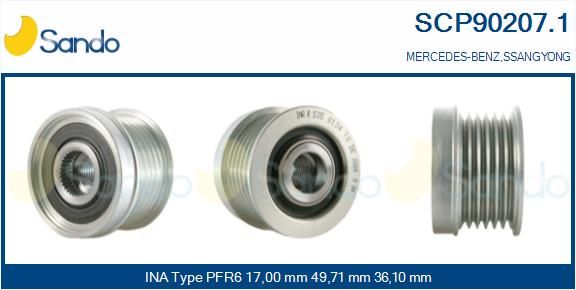 SANDO Ременный шкив, генератор SCP90207.1