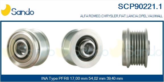 SANDO Ременный шкив, генератор SCP90221.1