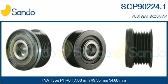 SANDO Ременный шкив, генератор SCP90224.1