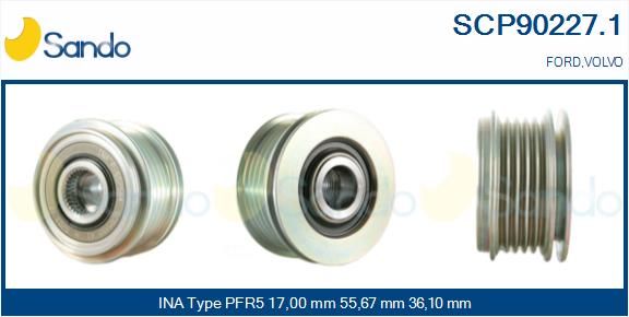 SANDO Ременный шкив, генератор SCP90227.1