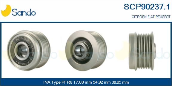 SANDO Ременный шкив, генератор SCP90237.1
